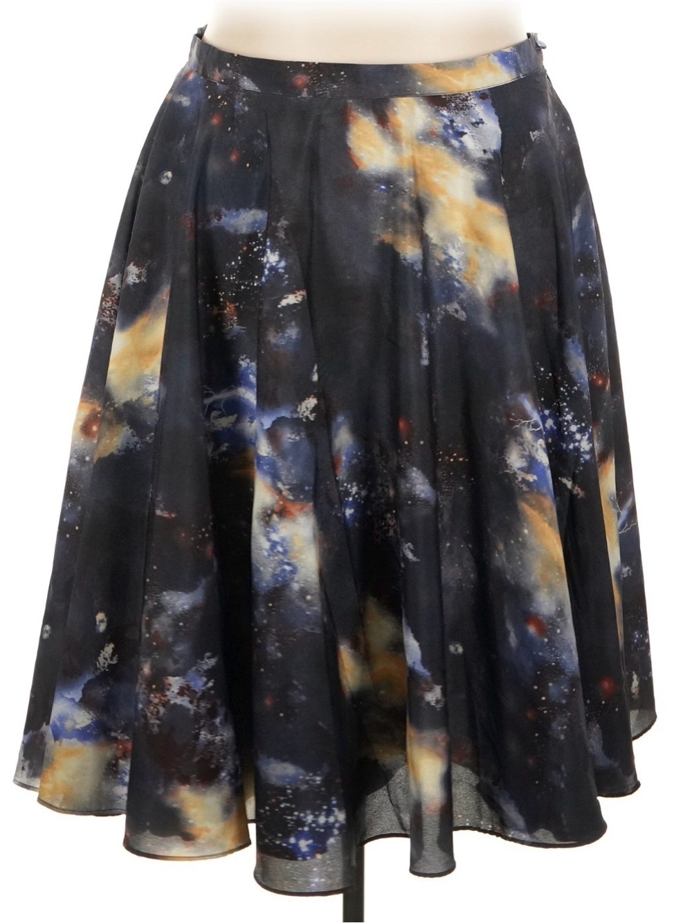 ModCloth Black Galaxy-Print Circle Skirt